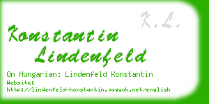konstantin lindenfeld business card